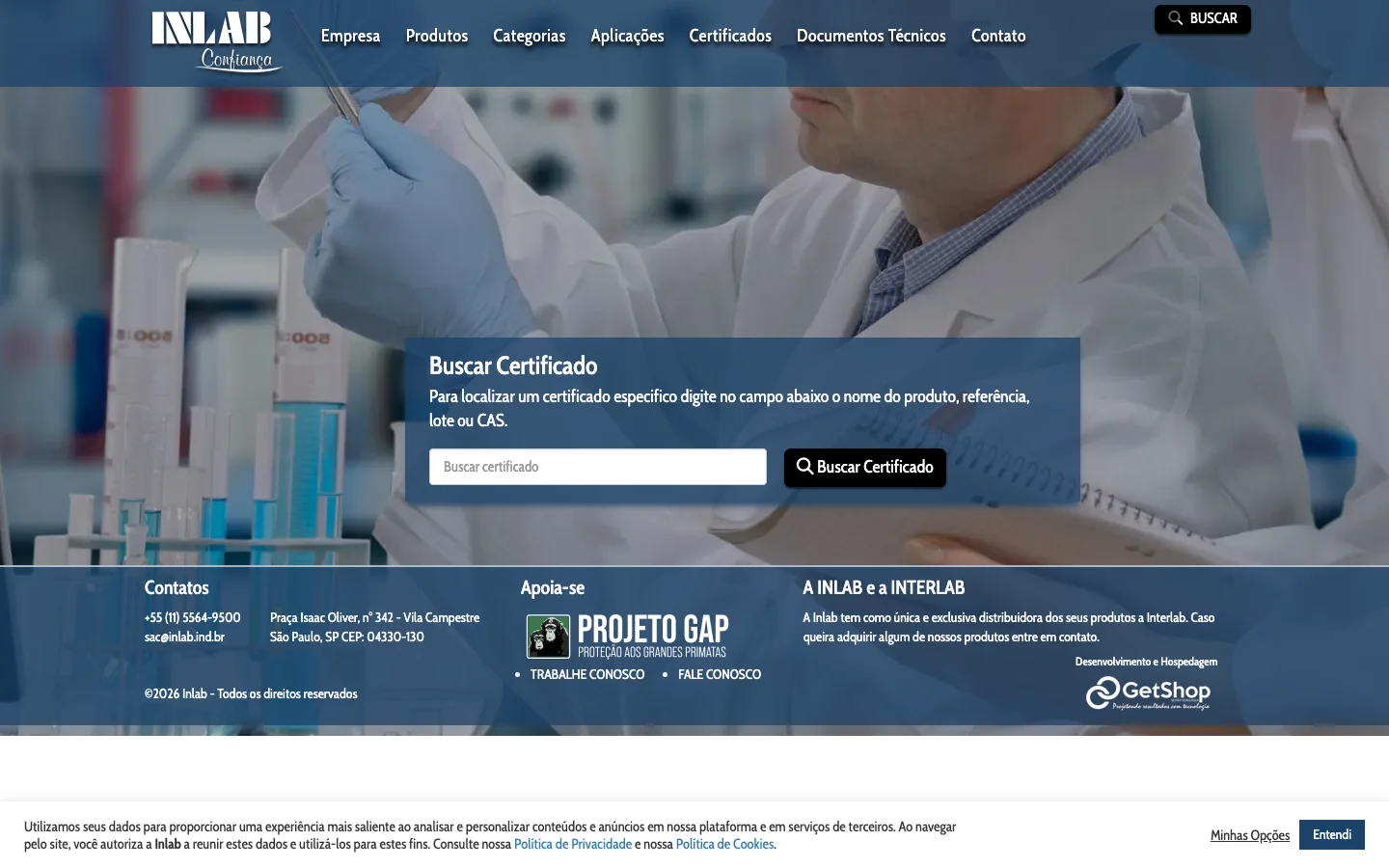 Inlab Diagnósticos — Portal Industrial e Central de Certificados